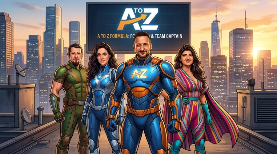 The All-Stars of Ecomm - A to Z Formula team assembled on the rooftop